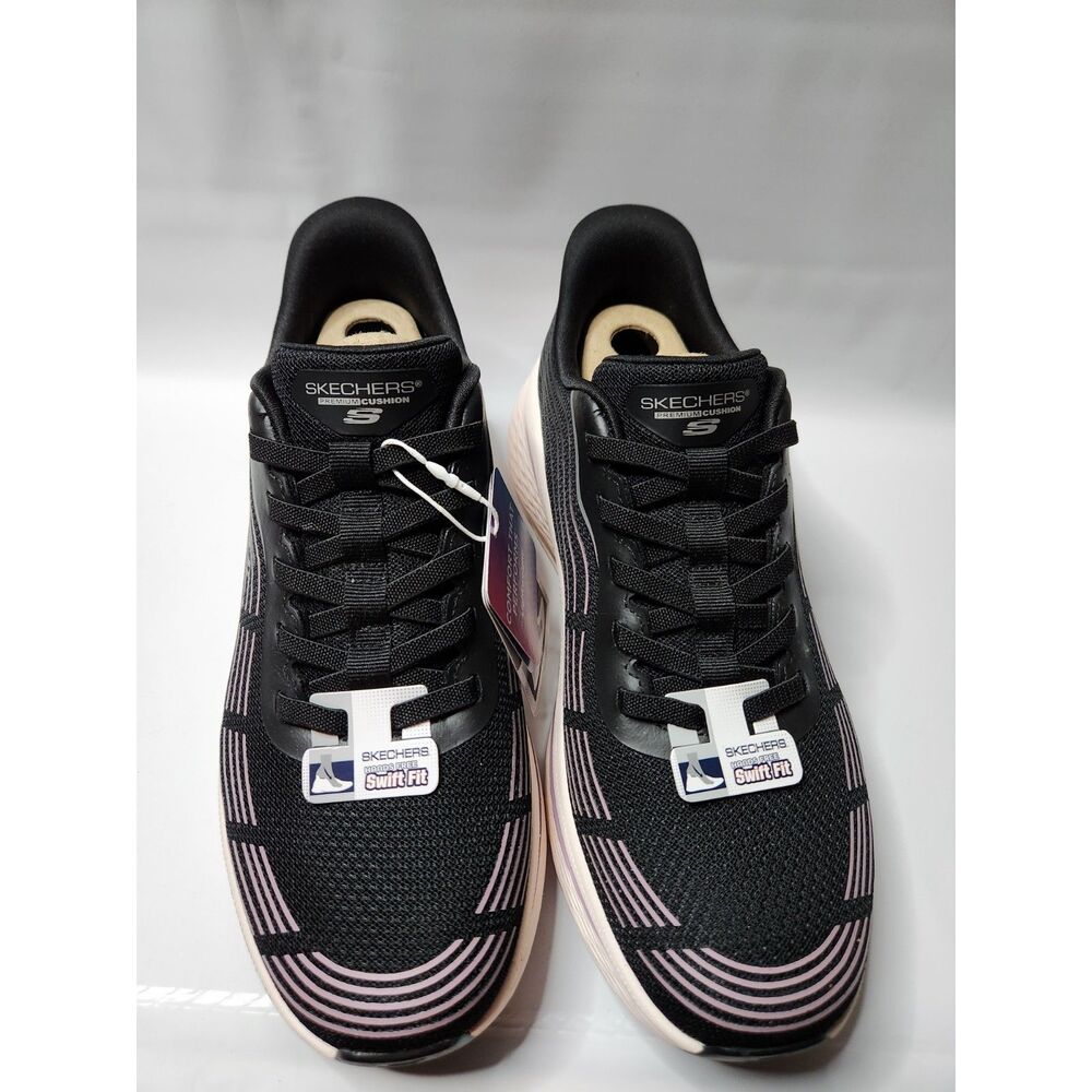SKECHERS Swift‑Fit Hands Free Sneakers Women's 10 Black Purple - Picture 10 of 12
